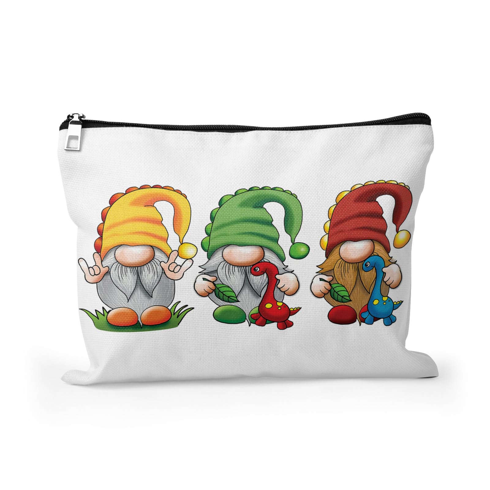 Cafl Hawaiian Palm Leaf Makeup Bag Tropical Palm Trees Cosmetic Bag Zipper Pouch Large Toiltry Bag Travel Linen Make Up Organizer Purse for Women 10×8Inch